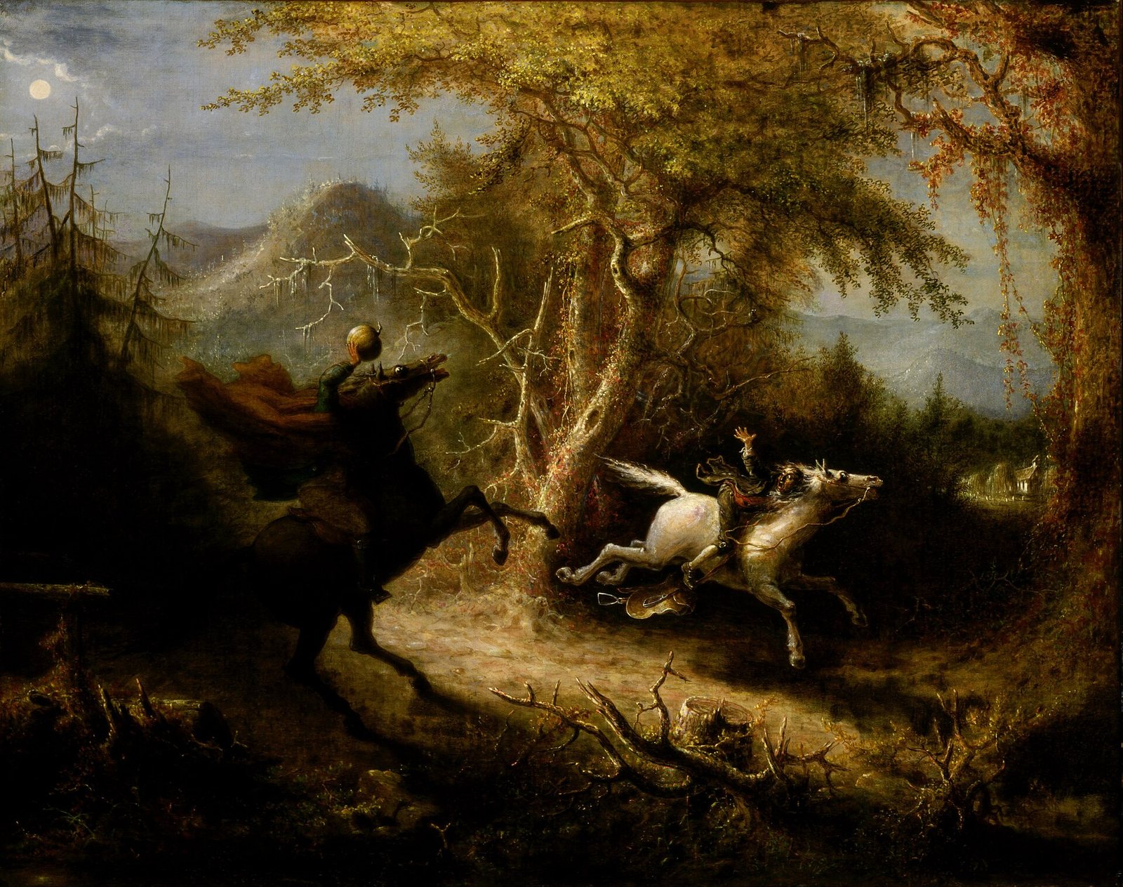 John Quidor, The Headless Horseman Pursuing Ichabod Crane (1858)
